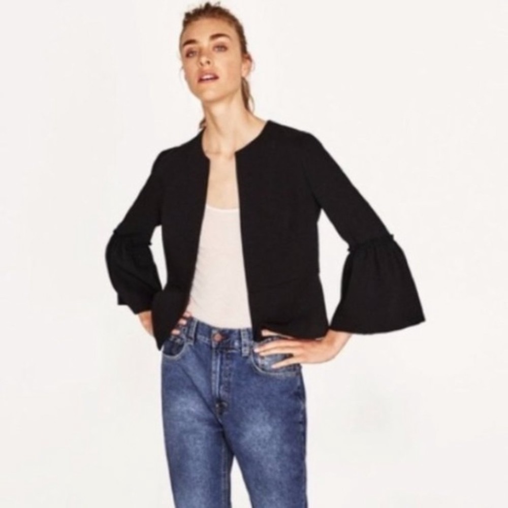 Zara 3/4 Bell Sleeve Jacket Size Small